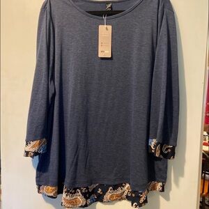 NWT blue and paisley top. Final price
